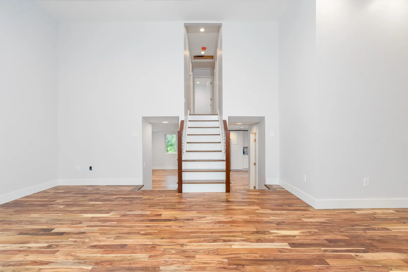 Living space with hardwood floors