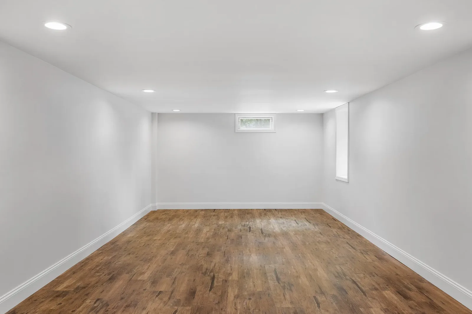 Open living and dining area