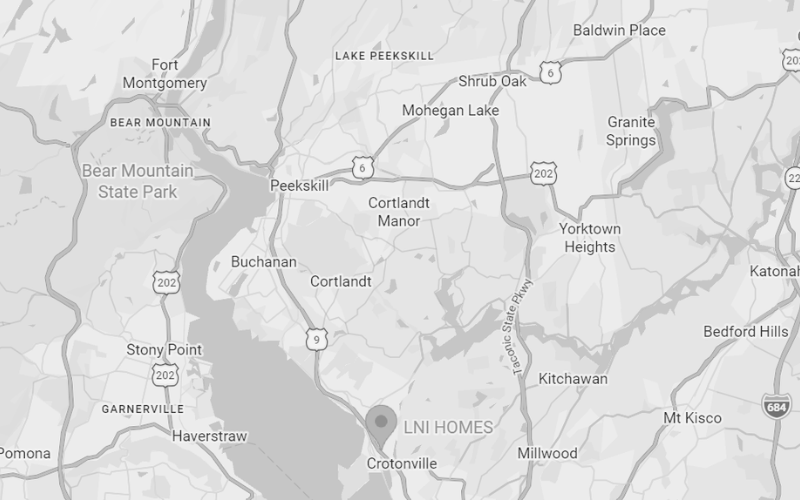 Map showing LNI Homes in Croton-on-Hudson, NY
